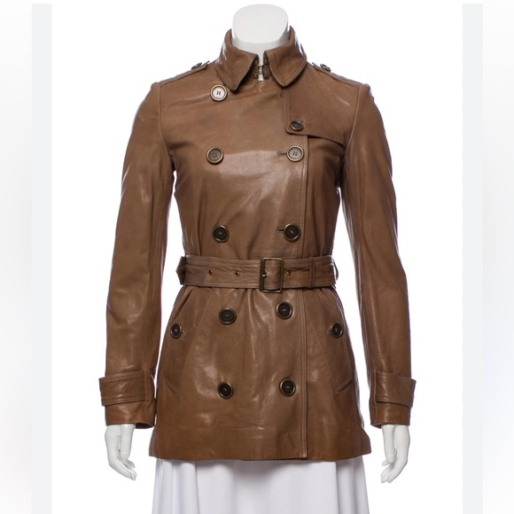 Burberry Jackets & Blazers - Burberry Leather Trench Coat